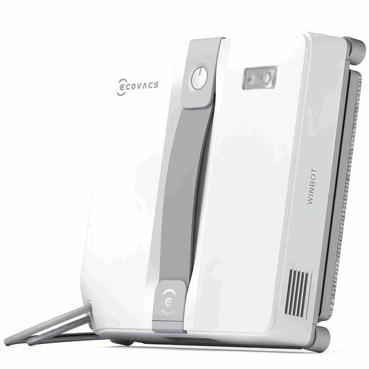 ECOVACS WINBOT Mini Window Cleaning Robot - Compact Design, Dual Nozzles with Ultrasonic Spray, 9-Stage Protection System, Intelligent Path Planning, 3 Cleaning Modes, Anti-Slipping System