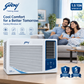 Godrej 1.5 Ton 2 Star White Window AC with Copper Condenser, 18F2TH-NON-Inverter