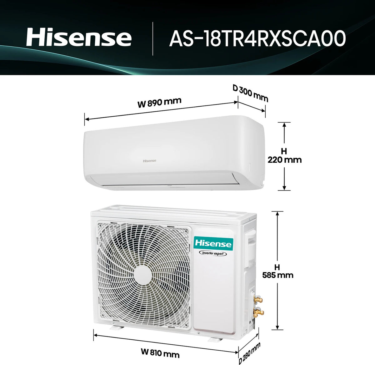 Hisense 2026 Model 1.5 Ton 3 Star Split Inverter AC (AS-18TR4RXSCA00
