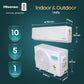 Hisense 1.0 Ton 3 star Inverter Split AC(Copper, 5-in-1 Convertible with Intelligent 4 modes, 4 Way Swing, Anti corrosion, Long Air Distance, AS-12TR4R3E, White ）