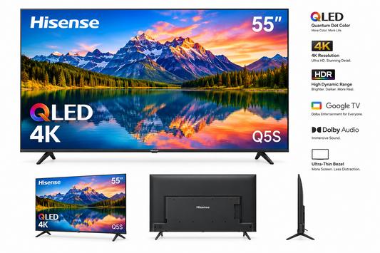 HISENSE 139 CM (55 INCH) QLED ULTRA HD SMART TV 55Q5S