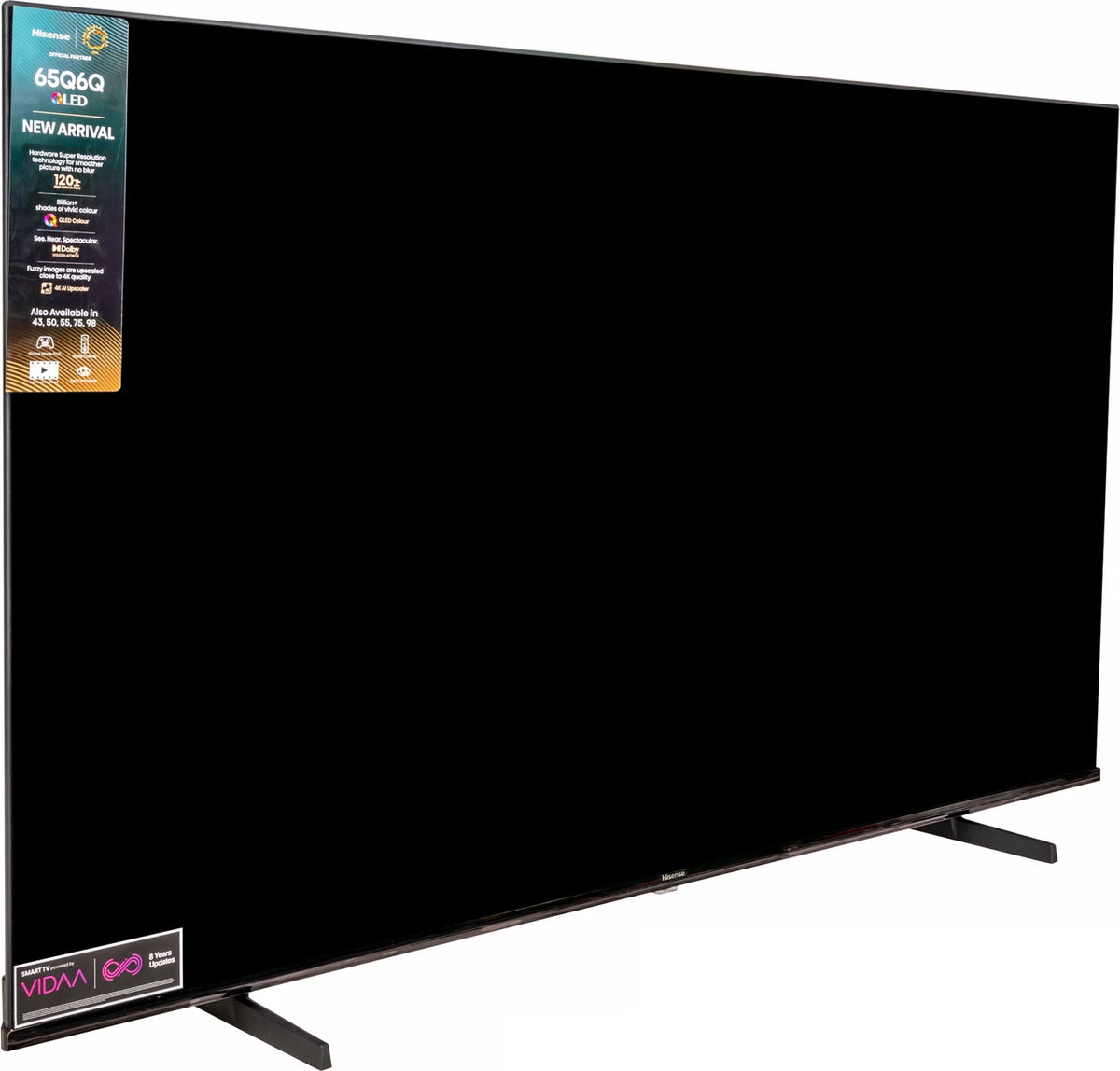 Hisense Q6Q 164 cm (65 inch) QLED Ultra HD (4K) Smart VIDAA TV with Dolby Vision Atmos Far Field Voice Control Smooth Motion Rate (65Q60)