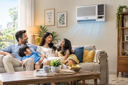 Hitachi 1.5 Ton 3 Star, New star rated, Window Inverter AC (Copper, Filter Clean Indicator, RAW318HIEO, White)