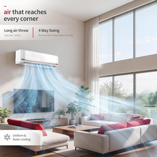 Hitachi 1.5 Ton 3 Star Inverter Split AC | Hybrid Convertible | 4 Way Swing RAS.X319PCDIBT Hitachi Sumo 3600XXL Smart View Display 1.5 TR Split AC