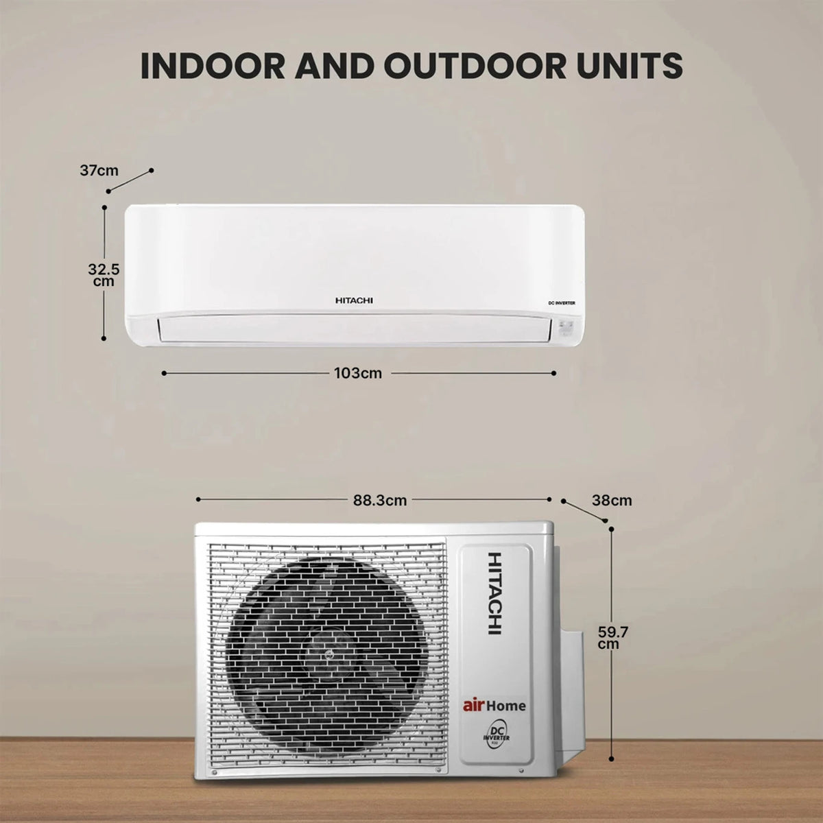 Hitachi Smart Choice 1.5 Ton 3 Star, New Star rated, Inverter Split AC(Copper, Smart View Display, 4 Way Swing,RAS.D318PCD3BS, White)