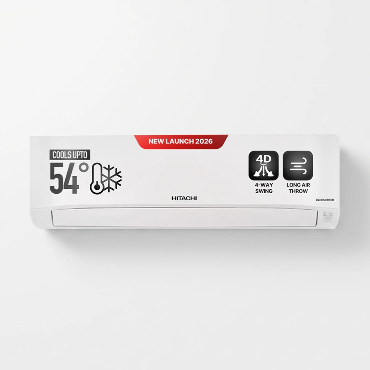 Hitachi Smart Choice 1.5 Ton 3 Star, New Star rated, Inverter Split AC(Copper, Smart View Display, 4 Way Swing,RAS.D318PCD3BS, White)