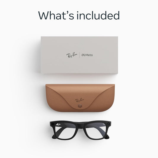 Meta Ray-Ban (Gen 2), Wayfarer, Matte Black | Smart AI Glasses for Men, women 2X Battery Life — 3K Ultra HD Resolution — 12 MP Ultra-Wide Camera, Audio, Video — Clear Lenses