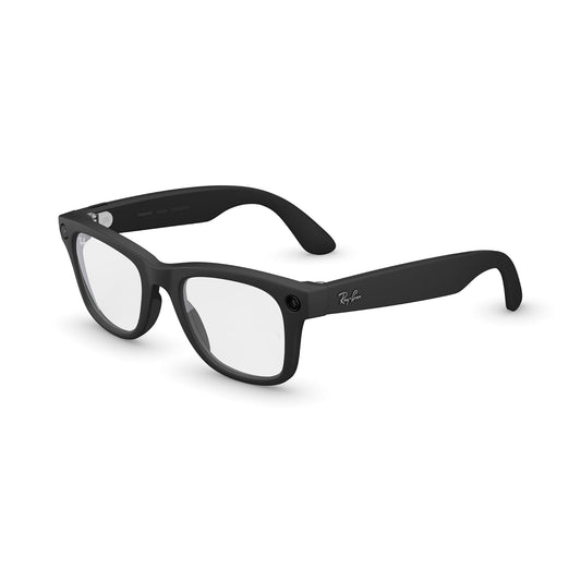 Meta Ray-Ban (Gen 2), Wayfarer, Matte Black | Smart AI Glasses for Men, women 2X Battery Life — 3K Ultra HD Resolution — 12 MP Ultra-Wide Camera, Audio, Video — Clear Lenses