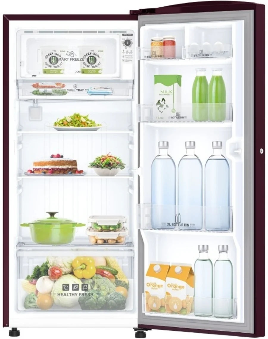 Midea, 170 L, Direct Cool Refrigerator , 1 Star, C Flower, Wine, Handle, MDRD170D1