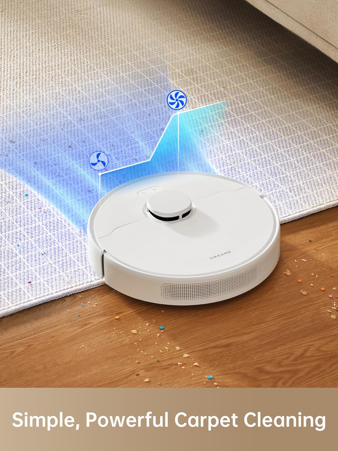 DREAME D10 Plus Gen 2 Robot Vacuum and Self-Emptying with 90-Day Dust Storage, 6,000Pa Suction for Carpets & Pet Hair, LiDAR Smart Navigation, 285-Min Runtime, Multi-Floor Mapping, White
