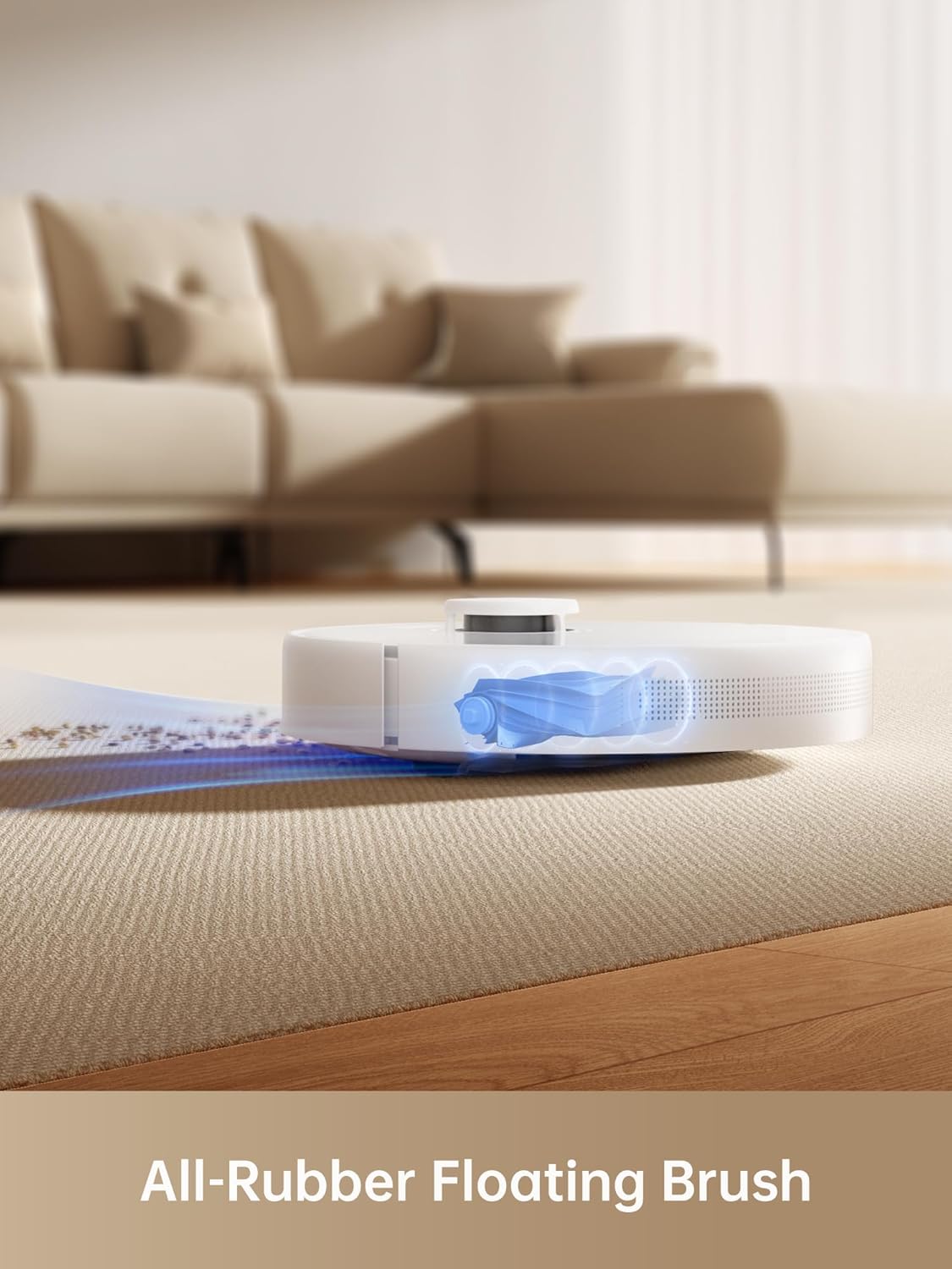 DREAME D10 Plus Gen 2 Robot Vacuum and Self-Emptying with 90-Day Dust Storage, 6,000Pa Suction for Carpets & Pet Hair, LiDAR Smart Navigation, 285-Min Runtime, Multi-Floor Mapping, White