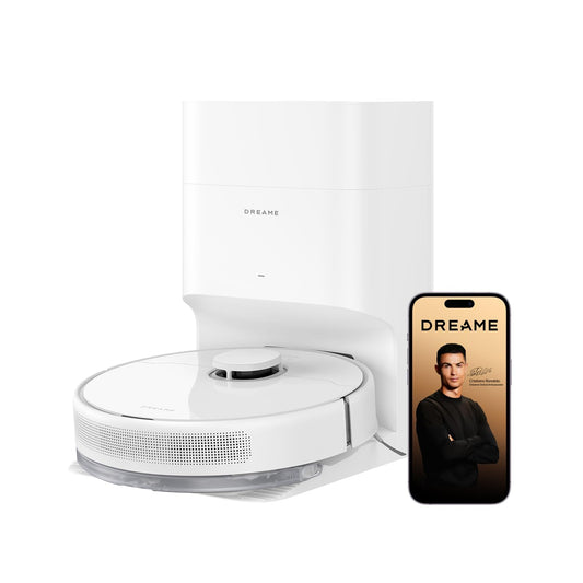 DREAME D10 Plus Gen 2 Robot Vacuum and Self-Emptying with 90-Day Dust Storage, 6,000Pa Suction for Carpets & Pet Hair, LiDAR Smart Navigation, 285-Min Runtime, Multi-Floor Mapping, White