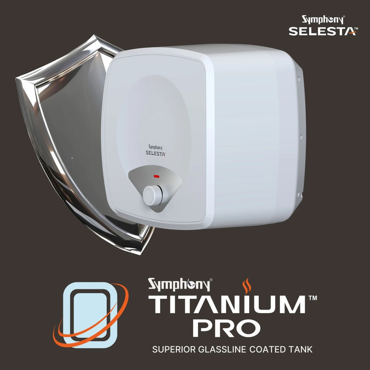 Symphony 15 L Storage Water Geyser 5 Star BEE Energy Rating, Free Installation & Free Pipe (Selesta, White)