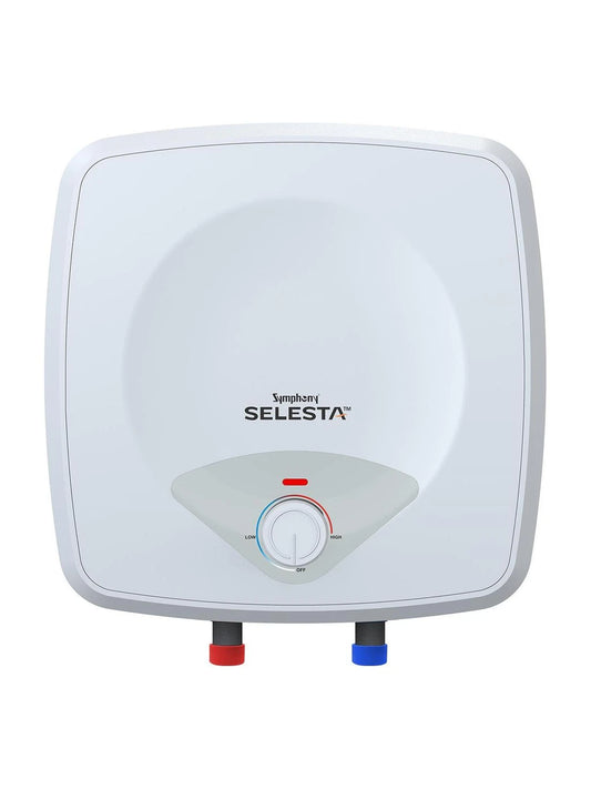 Symphony 15 L Storage Water Geyser 5 Star BEE Energy Rating, Free Installation & Free Pipe (Selesta, White)