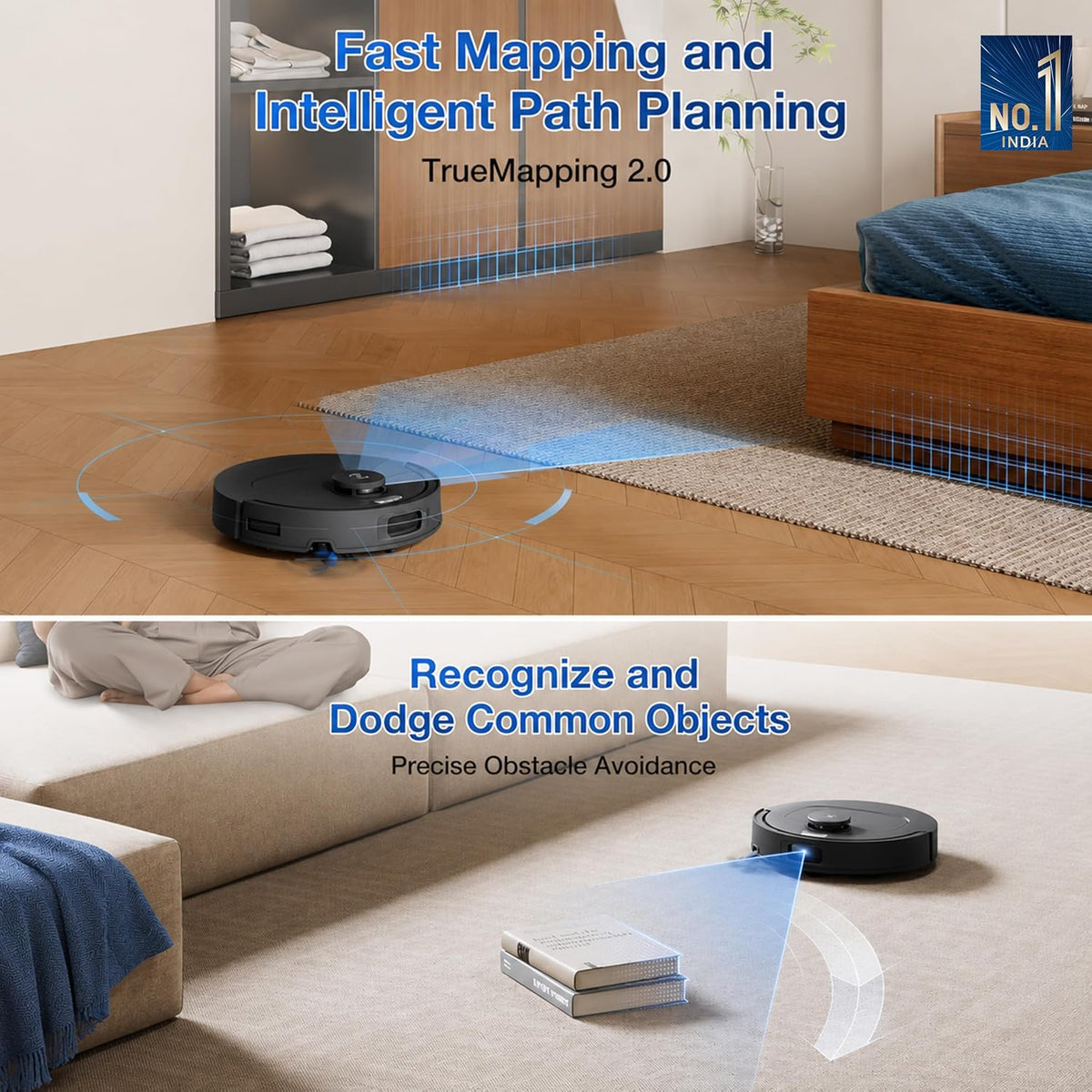 ECOVACS Deebot T30e Omni 2 in 1 Robot Vacuum Cleaner & Mop, 2026 New Launch 25000 Pa Suction, Self-Empty & Self Wash Omni-Station, ZeroTangle 3.0, Hot Air-Drying, Auto-Lift Mop,300 Min Runtime