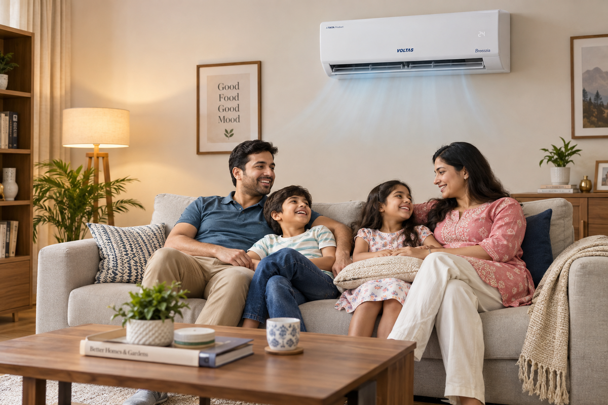Voltas INV Breezia Prime 1.5 Ton 3 Star 4800W White Inverter Split AC with 5 Year Warranty