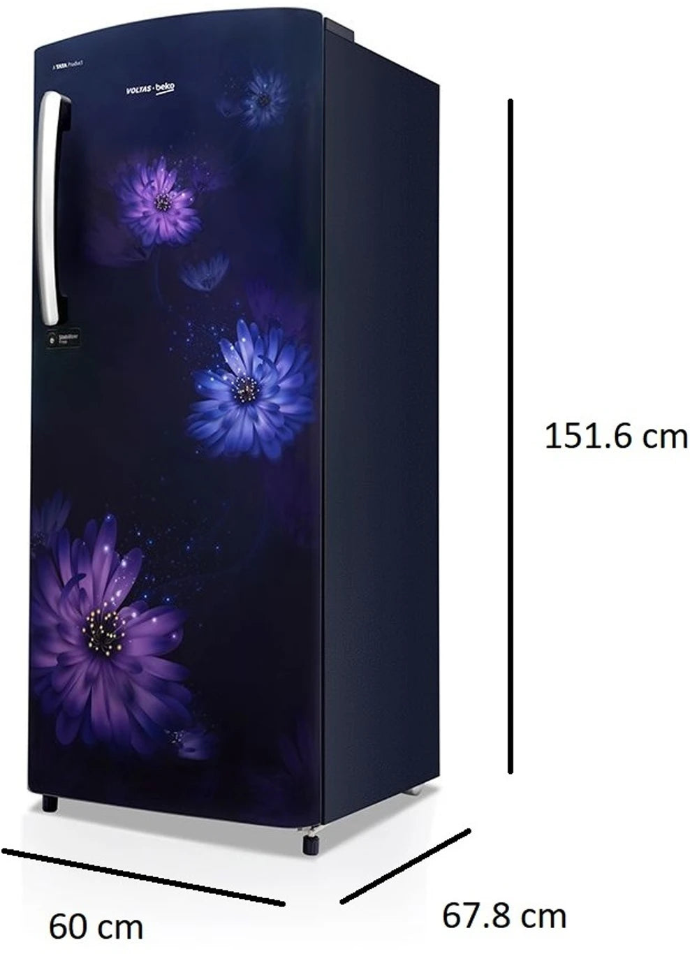 Voltas Beko 210 L Direct Cool Single Door 1 Star (Dahlia Blue, RDC245D1 ) Refrigerator