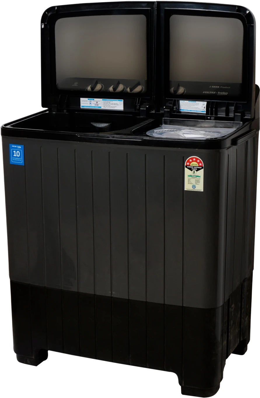 Voltas Beko 12 kg Semi Automatic Top Load Black, Grey (WTT120UPA)