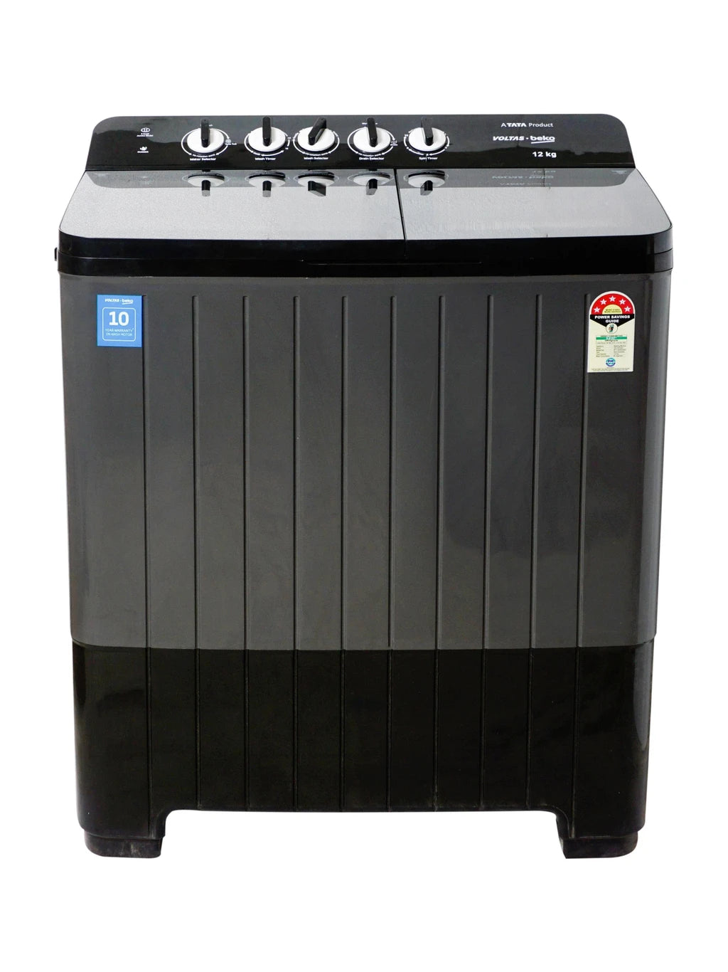 Voltas Beko 12 kg Semi Automatic Top Load Black, Grey (WTT120UPA)